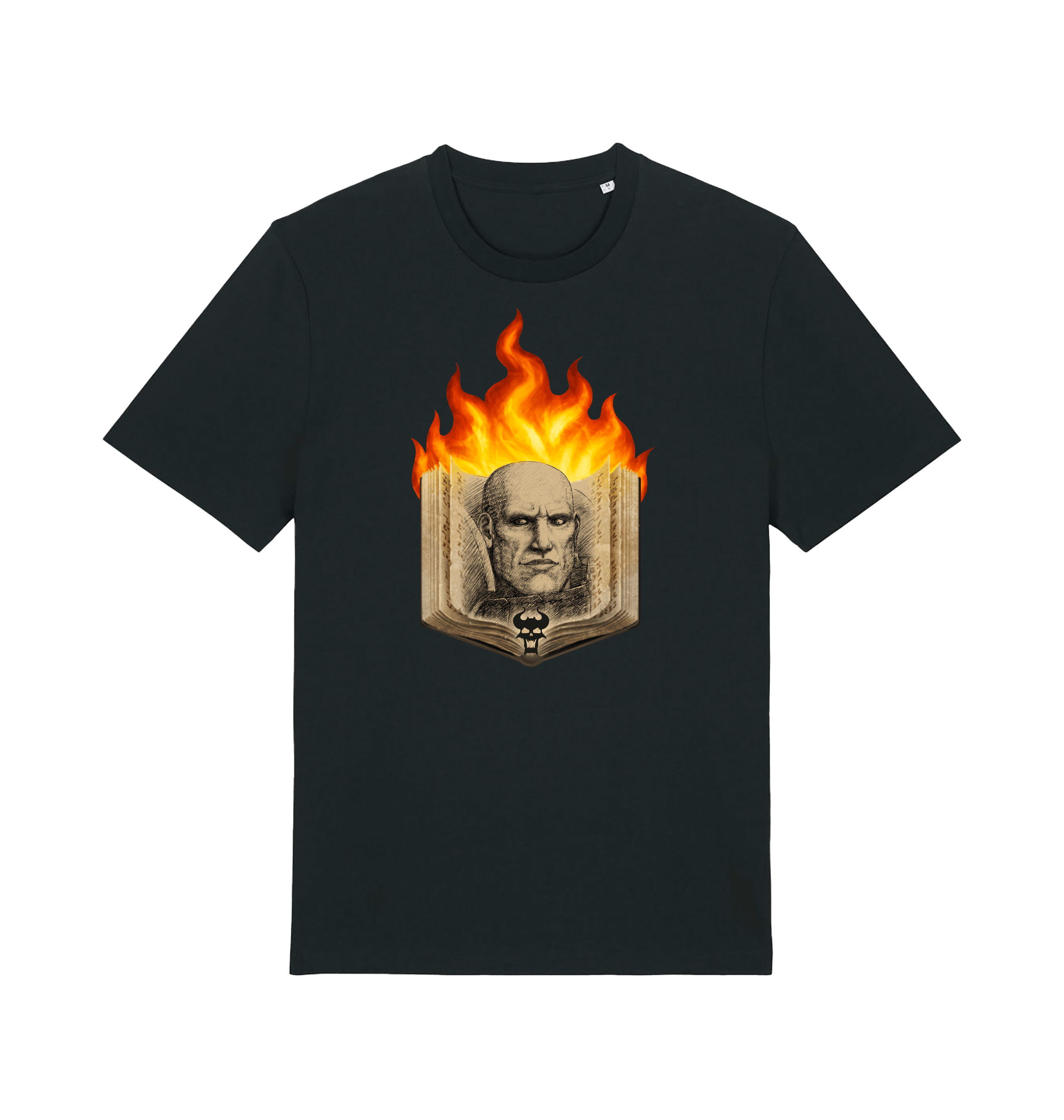 Black Printed T-shirt Front